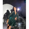 Сияющее платье мини с пайетками
