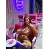Теплый костюм - ажурный свитер с высоким горлом и штаны трубы