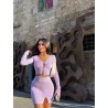 Трикотажный костюм - топ и юбочка мини
