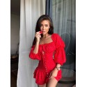 Кукольное девчачье платье с рюшами