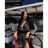 Летний комбез с пышной юбкой с тройным воланчиком