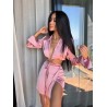 Костюм - мини юбка и рубашка на запах