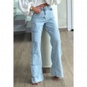 Стильні вільні джинси в блакитному кольорі 12396