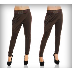 Лосины с декором из камней на поясе