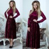 Платье с юбкой плисе 10908