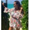 Приталенный комбинезон с рюшами 11109